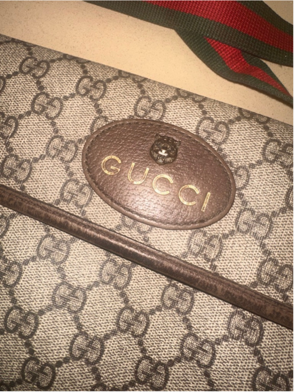 Women's Gucci Crossbody Belt Bag One Size Beige Brown 100% authentic - Picture 4 of 9